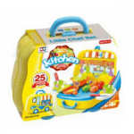 خرید اسباب بازی ست 25 تکه آشپزخانه زرد داخل کیف پلاستیکی چرخدار