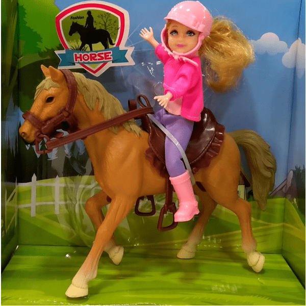 اسباب بازی عروسک دختر اسب سوار جاپاتوی